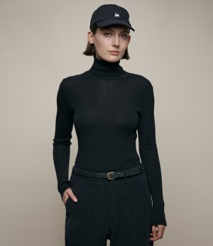 Black Women Merz B. Schwanen WMWST01 turtleneck Pullover | MERZ9867054