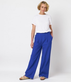 Blue Women Merz B. Schwanen PANTS04 wide Pants | MERZ9014763