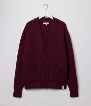 Burgundy Women Merz B. Schwanen LOCG02 Cardigan | MERZ8654209