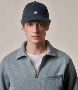 Grey Men Merz B. Schwanen CAP01 swan logo Caps | MERZ9710458