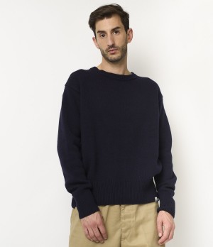 Navy Men Merz B. Schwanen LOCC01 crew Pullover | MERZ5971064