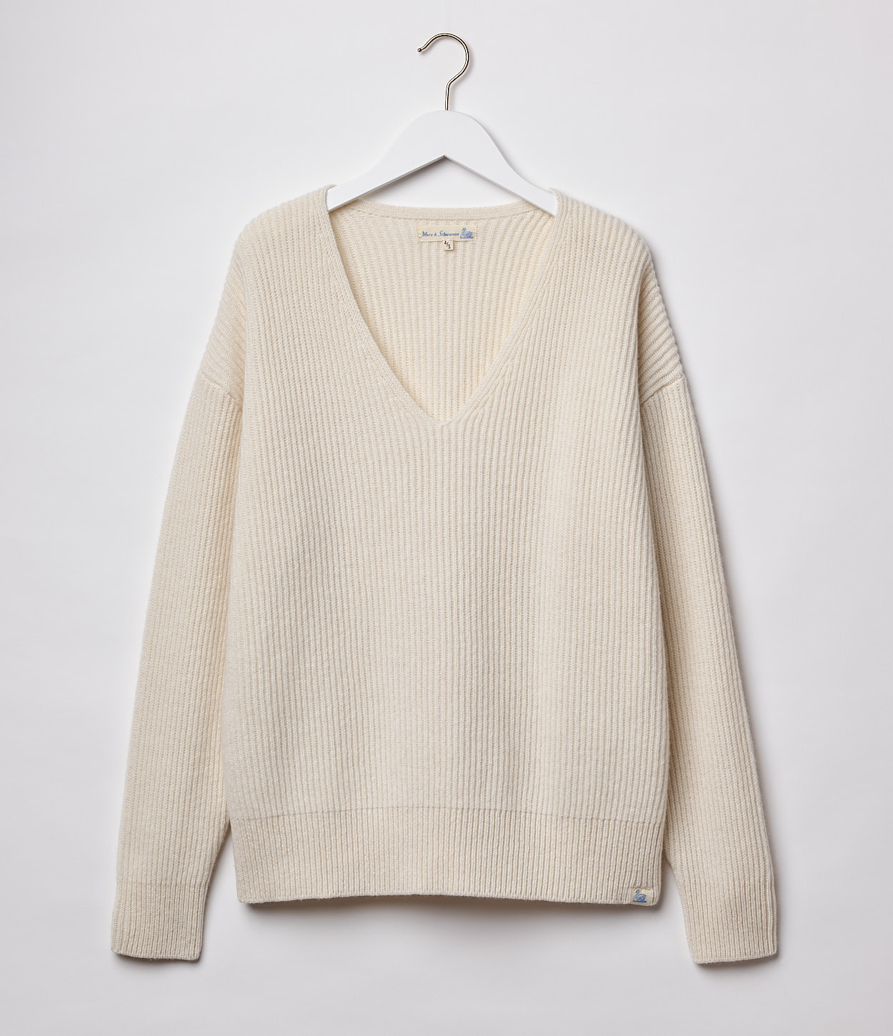 Beige Women Merz B. Schwanen WRIBV02 V-neck Pullover | MERZ5726840