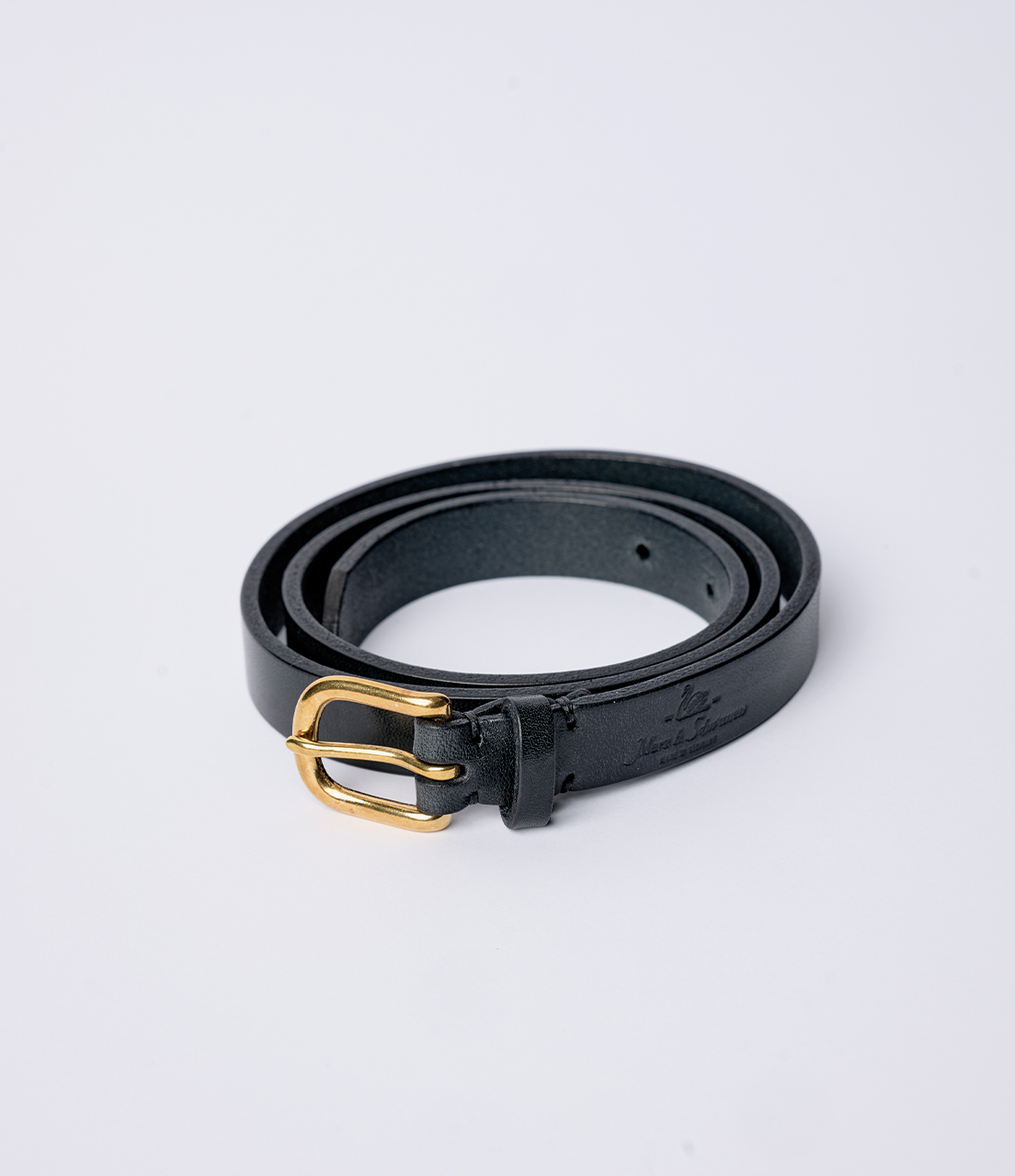 Black Men Merz B. Schwanen BELT20 Saddle Leather (2cm / 0.79in) Belt | MERZ5947381