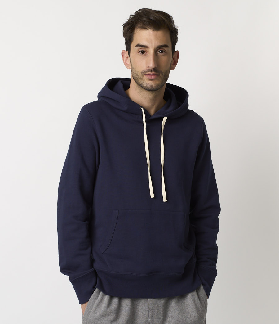 Blue Men Merz B. Schwanen 382 loopwheeled Hoodie | MERZ0274863