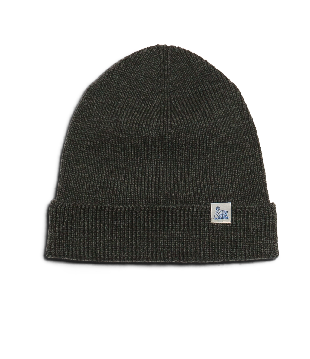 Dark Green Men Merz B. Schwanen MWBN01 classic Beanie | MERZ4501398