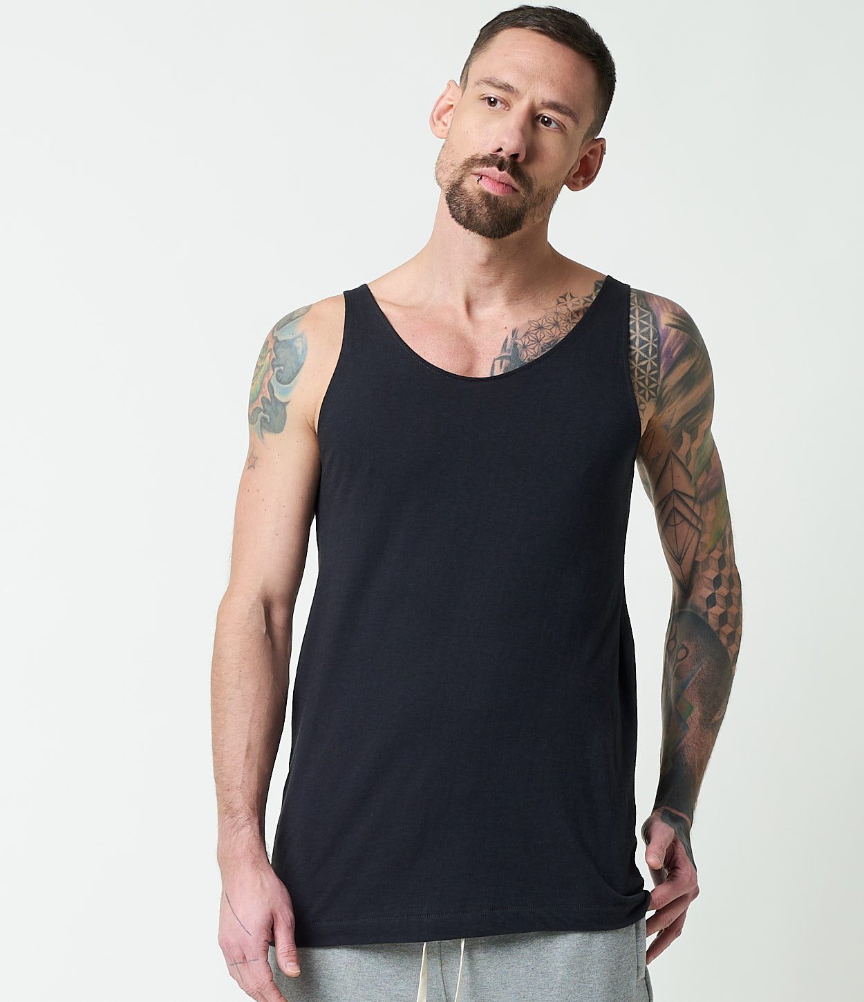 Grey Men Merz B. Schwanen 136 loopwheeled Tank Top | MERZ1594673