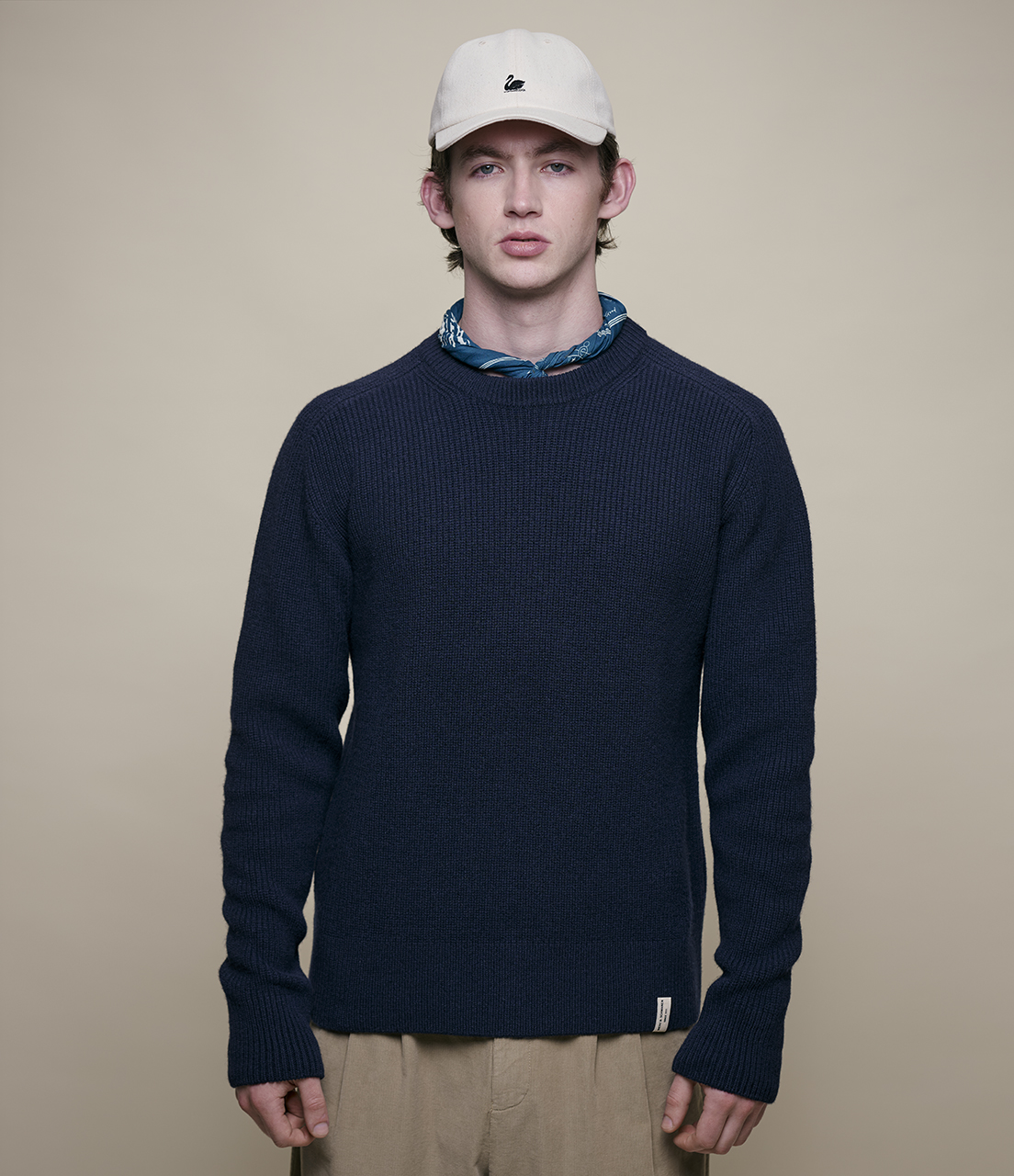 Navy Men Merz B. Schwanen LOCC02 crew Pullover | MERZ7051682