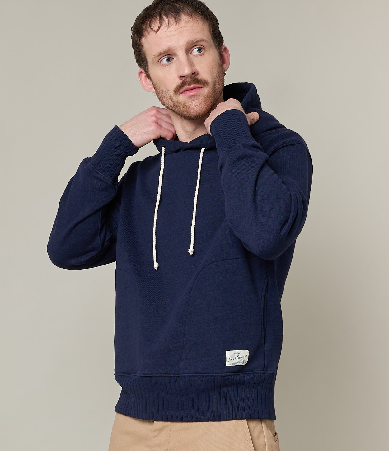 Navy Men Merz B. Schwanen RFHD01 Hoodie | MERZ2467938